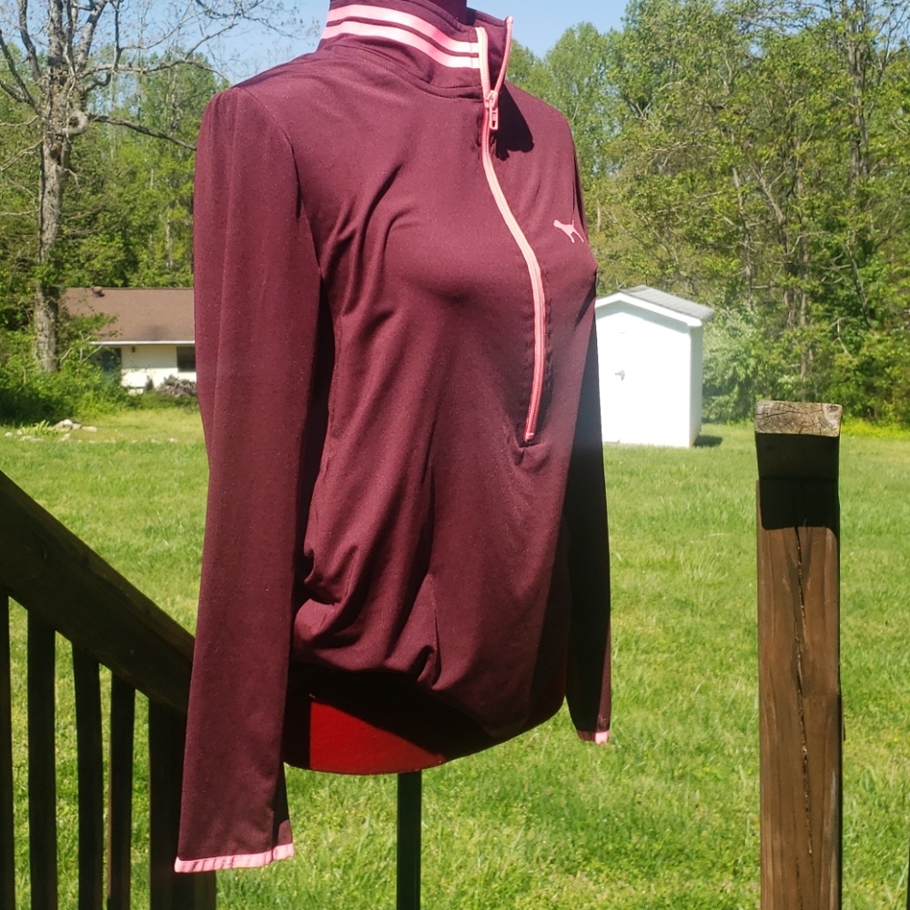 Burgundy and hot pink jacket